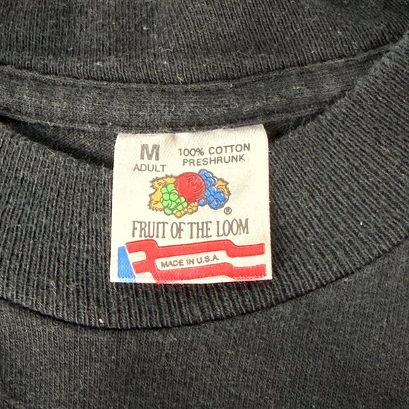 Vintage 90s Brickhouse Blues Band Black Graphic T-Shirt M Fruit Of The Loom - Picture 3 of 7